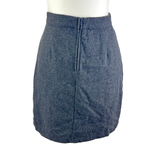 Modcloth Woman’s Gray Pocket Wool Blend Career Zip Closure Lined Y105 Size 8 - Picture 2 of 9